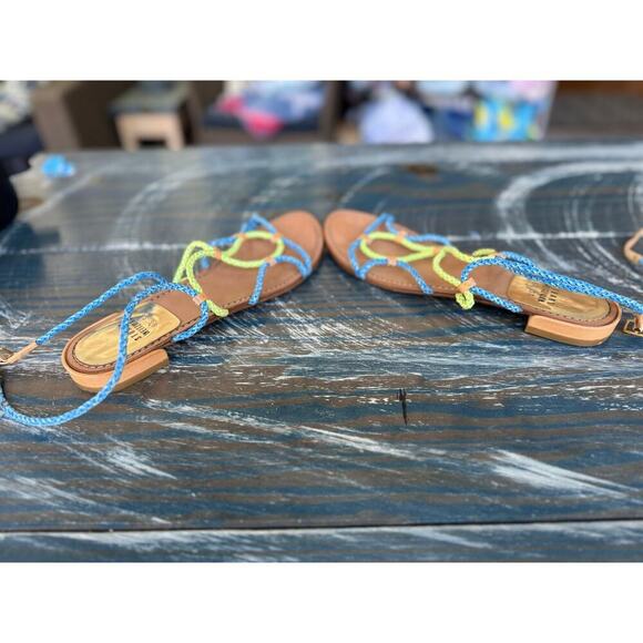 Stuart Weitzman Womens rope Sandals, size 8.5, Strappy & Colorful - Picture 10 of 14